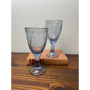 Set of 2 Vintage Noritake Sweet Swirl Light Blue Iced Tea